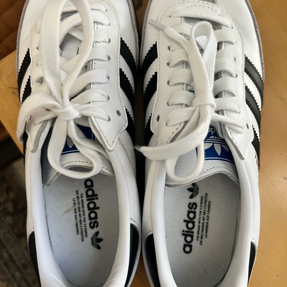 Adidas Samba White Black Tan Sneakers - Picture 4 of 7